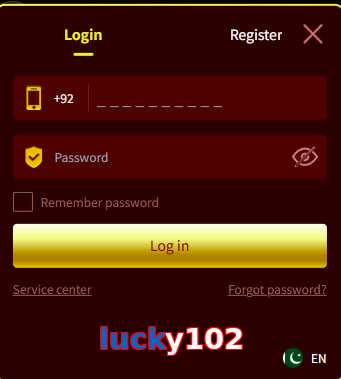 Lucky102 login preview